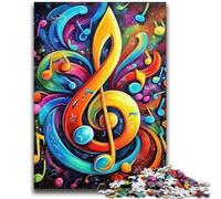 Puzzle per adulti 1000 simboli musicali difficili da completare ma divertenti e umoristici, regalo di compleanno, regali, arte murale 26x38cm