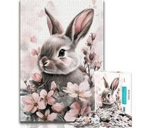 Puzzle per adulti, 1000 simpatici e soffici coniglietti per adolescenti, giocattoli da gioco, ogni pezzo è unico - Gioco stimolante e divertente per tutta la famiglia (dimensioni 75x50cm)