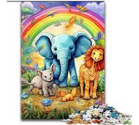 Puzzle per adulti 1000 simpatici squali in legno, Capodanno, regalo di festa 50x75cm per gioco interattivo per famiglie