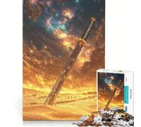 Puzzle per adulti 1000 Spade Samurai nel Deserto Gioco rompicapo Interazione genitore-figlio Rafforza l'amore tra le coppie 38x26cm