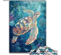 Puzzle per adulti 1000 tartarughe marine, adatti dai 14 anni in su, ideali come regalo per tutta la famiglia (dimensioni 26x38cm)