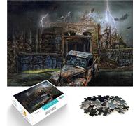 puzzle per adulti 1000 Tempesta dell'orrore Apocalisse Fatto di legno，per e da 14 anni in su Gioco impossibile Adatto per la decorazione del desktop。misurare：50x75cm/19.68x29.52pollice
