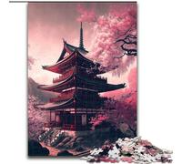 Puzzle per adulti 1000 Tempio giapponese, analisi e logica con pezzi completamente interconnessi di forma casuale per età dai 14 anni in su (dimensioni 26x38cm)