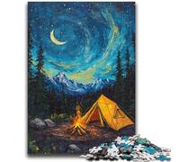 Puzzle per adulti 1000 Tenda sotto il cielo notturno Adatto per età 14 e oltre Giochi per famiglie Offerta come regalo per tutta la famiglia 50x75cm