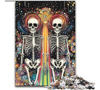 Puzzle per adulti 1000 teschi colorati per età 14 anni e oltre Bellissimo gioco di design Bellissimo gioco di design Ottimo regalo (dimensioni 26x38cm)
