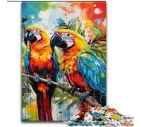 Puzzle per adulti 1000 tucani d'arte Puzzle per adulti dimensioni 50x75cm Ideale per gli innamorati, perfetto regalo di Natale, Capodanno, San Valentino