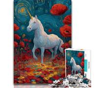 Puzzle per adulti 1000 unicorni misteriosi, aiuta il cervello a esercitare giocattoli avvincenti per coltivare la pazienza, collezione di artisti, belle arti 38x26cm