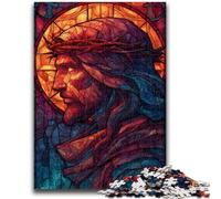 Puzzle per adulti 1000 vetrate raffiguranti Gesù, adatti a partire dai 14 anni, giochi per famiglie, ideali come regalo per tutta la famiglia, 26x38cm