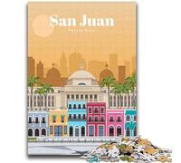 Puzzle per adulti 1000 viaggi a San Juan, gioco educativo per famiglie, come regalo per tutta la famiglia dai 14 anni in su (dimensioni 38x52cm)