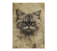 Puzzle Per Adulti 1000pcs(38x26cm) Grumpy Cat Art Print Puzzle Gioco Pratico Sfida Difficile Regali Per Amici E Familiari 1000pcs(38x26cm)