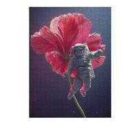 Puzzle Per Adulti 1000pcs(52x38cm) Astronaut Floating with Giant Flower Puzzle Per Adolescenti Giochi Per Famiglie Analisi E Logica Giochi Stimolanti Regali 1000pcs(52x38cm)