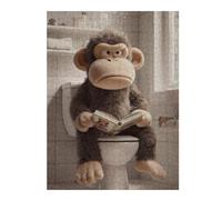 Puzzle Per Adulti 1000pcs(52x38cm) Grumpy Monkey Reading on The Toilet Puzzle Per Adolescenti Giocattoli Antistress Ma Divertenti E Umoristici Difficili E Stimolanti 1000pcs(52x38cm)