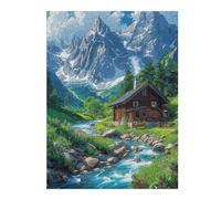 Puzzle Per Adulti 1000pcs(52x38cm) Mountain Cabin Scene Puzzle Per Adolescenti Giochi Per Famiglie Analisi E Logica Giochi Stimolanti Regali 1000pcs(52x38cm)