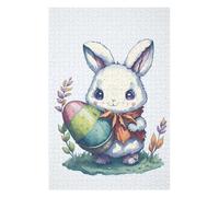 Puzzle Per Adulti 1000pcs(75x50cm) Easter Rabbit Cute Puzzle Per Adulti Gioco Pratico Ma Divertente E Umoristico Ottimo Regalo Per I Giocatori 1000pcs(75x50cm)