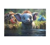 Puzzle Per Adulti 1000pcs(75x50cm) Jungle Adventure Elephant, Giraffe, Birds Puzzle Per Adulti Gioco Pratico Taglio Di Precisione Regali Unici Per Compleanno E Natale 1000pcs(75x50cm)