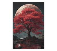 Puzzle Per Adulti 1000pcs(75x50cm) Red Moonlit Tree Reflections Puzzle Antistress Giocattoli Per La Velocità Delle Mani Regali Per Amici E Familiari 1000pcs(75x50cm)