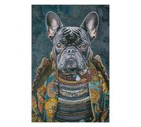 Puzzle Per Adulti 1000pcs(75x50cm) Samurai French Bulldog Armor Puzzle Per Adolescenti Giocattoli Antistress Decorazione Da Parete Ottimo Regalo Per I Giocatori 1000pcs(75x50cm)