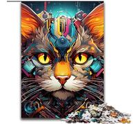 Puzzle per adulti 1000Tech Cat Puzzle in cartone per adulti Interazione familiare e sfida mentale, sfida di attività per famiglie (dimensioni 26x38cm)