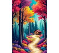 Puzzle per Adulti 120 Pezzi Capanna Nella Giungla Puzzle Difficile, Sviluppa Capacità di Osservazione, Logica e Manualità Puzzle 120 Pezzi 25x20 cm