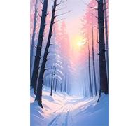 Puzzle per Adulti 150 Pezzi Albero Sole Neve Puzzle Piacevole Sfida Mantiene la Concentrazione, Essere Adatto Sia ai Principianti Che ai Rompicapo Esperti 35 x 25 cm