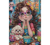 Puzzle per Adulti 150 Pezzi Ragazza Cartone Animato Puzzle Piacevole Sfida Mantiene la Concentrazione, Essere Adatto Sia ai Principianti Che ai Rompicapo Esperti 35 x 25 cm