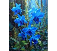 Puzzle per Adulti 1500 Pezzi, impossibile puzzle 1500 pezzi Fiore blu della giungla, DIY Puzzles Colorato, Idea Regalo per Lei o Lui, Divertimento puzzles Adulti