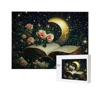 Puzzle per Adulti 1500 Pezzi, Luna Libro si Incastra Perfettamente Lettere sul Retro Senza Polvere, Idea Regalo per Uomini Donne e Anziani, Puzzle di Legno per la Decore di Interni E-788