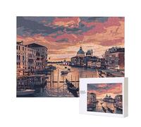 Puzzle per Adulti 1500 Pezzi, Venezia città d'acqua si Incastra Perfettamente Lettere sul Retro Senza Polvere, Idea Regalo per Uomini Donne e Anziani, Puzzle di Legno per la Decore di Interni E-670