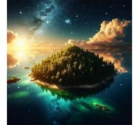 Puzzle Per Adulti 16x16 cm,70 pezzi puzzle per adulti, Regalo DIY Puzzles, Collezione Educativo Classico Creativo puzzles - Paesaggio da sogno dell'isola