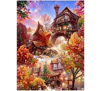 Puzzle per Adulti 200 Pezzi, impossibile puzzle 200 pezzi Cottage Rosso Autunno, DIY Puzzles Colorato, Idea Regalo per Lei o Lui, Divertimento puzzles Adulti