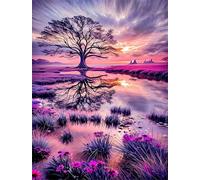 Puzzle per Adulti 200 pezzi, puzzle per adulti Intrattenimento Creativo, puzzles 200 pezzi per adulto Gioco impegnativo Puzzles (Paesaggio Alberi Riflessi)