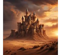 Puzzle per Adulti 200 pezzi, puzzle per adulti Intrattenimento Creativo, puzzles 200 pezzi per adulto Gioco impegnativo Puzzles per Bambini (Castello del deserto)