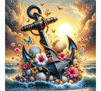 Puzzle Per Adulti 200 pezzi, puzzle per adulti Intrattenimento Creativo, puzzles 200 Pezzi per adulto Gioco impegnativo Puzzles(Conchiglie Ancora Tramonto)