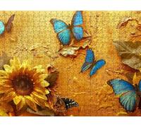 Puzzle per Adulti 2000, Farfalla Girasole, legno Classico Puzzles LDYQS6596 | Sfida Impossibile, Divertente Stimolante Puzzles per La Famiglia, Decorativo Murale Unica, Regalo per Amanti dei Puzzle