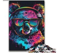 Puzzle per adulti 2000 Koala con cuffie e occhiali da sole Difficili da completare ma divertenti e divertenti Unici regali di compleanno 70x100cm