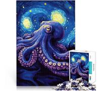 puzzle per adulti 2000 “Notte stellata del polpo” Fatto di carta，Adatto a persone dai 14 anni in su Giocattoli da regalo per la famiglia Donazione di opere d'arte。misurare：70x100cm