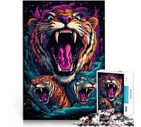 Puzzle per Adulti 2000 Pezzi Angry Tiger Quiz gioco Famiglia Gioco Stress Reliever Difficile Sfida Puzzle 70 cm x 100 cm