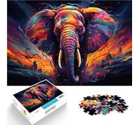 Puzzle per Adulti 2000 pezzi Arte Colorata Elefante Animale Giocattolo Gioco intellettuale Regali di Babbo Natale Segreto 27,56 "x 39,37" per Adolescenti da 14 Anni e Più