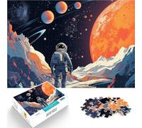 Puzzle per adulti 2000 pezzi astronauta nello spazio~ Fatto di cartone per età 14+ decorazione da parete del gioco Regali unici per compleanno e Natale misurare:70x100cm