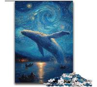 Puzzle per adulti 2000 pezzi Balene nel cielo stellato per 14+ Gioco di sfida unico Giochi per famiglie Regali di compleanno di Natale 70x100cm