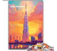 Puzzle per adulti 2000 pezzi Burj Khalifa Glow, gioco educativo per famiglie, decorazione da parete, regali unici per compleanno e Natale, 70x100cm