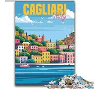 Puzzle per adulti 2000 pezzi Cagliari Italia, per 14+ anni, gioco impegnativo come regalo per tutta la famiglia e gli amici 70x100cm