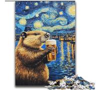 Puzzle per adulti 2000 pezzi Cielo notturno Birra Capibara Giocattoli educativi di apprendimento Giochi per famiglie Migliora l'amore tra coppie 70x100cm