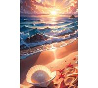 Puzzle per Adulti 2000 Pezzi Conchiglia Onde Dell'Alba Puzzle Difficile, Sviluppa Capacità di Osservazione, Logica e Manualità Puzzle 2000 Pezzi 100x70 cm