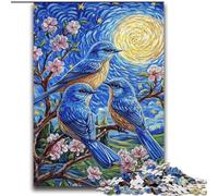 Puzzle per adulti 2000 pezzi difficili uccellino azzurro sull'albero giochi educativi gioco educativo per compleanno, Natale e età 14 70x100cm