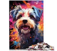 Puzzle per Adulti 2000 pezzi Disegno Colorato Terrier Gioco educativo Sfida Giocattolo Regali di Babbo Natale Segreto 27,56 pollici x 39,37 pollici per Adolescenti da 14 Anni e Più