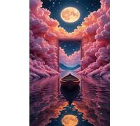 Puzzle per Adulti 2000 Pezzi Fiume Moon Boat Puzzle Difficile, Sviluppa Capacità di Osservazione, Logica e Manualità Puzzle 2000 Pezzi 100x70 cm