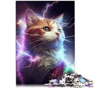 Puzzle per adulti 2000 pezzi fulmine gatto cosmico il puzzle adatto per la decorazione della scrivania 70 x 100 cm per adolescenti età 14 anni in su