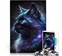 Puzzle per adulti 2000 pezzi Galaxy Black Cat Difficile e sfida Lista dei desideri di Natale con Babbo Natale 70 x 100 cm per 14 anni