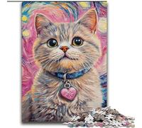 Puzzle per adulti 2000 pezzi Gatto felice Aiuta il cervello a esercitare Giocattoli avvincenti per coltivare la pazienza Interazione genitore-figlio 70x100cm